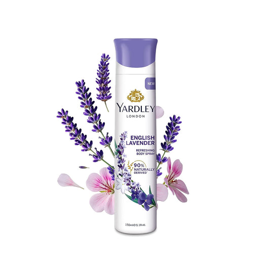 Yardley London English Lavender Refreshing Deodorant Body Spray For Women, 150ml