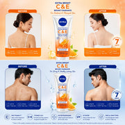 NIVEA Extra Bright C&E Vitamin Body Serum, with Vitamin C, Vitamin E, Glutathione & Niacinamide, Brightening & Hydrating, Fast Absorbing, All Skin Types, 300 ml