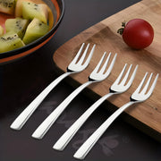 Parage 12 Pieces Stainless Steel Fruit Forks for Home & Kitchen, Fruit Picks, Kids, Snacks, Fruits and Dessert, Small Fruit Fork (Pack of 12, Silver)