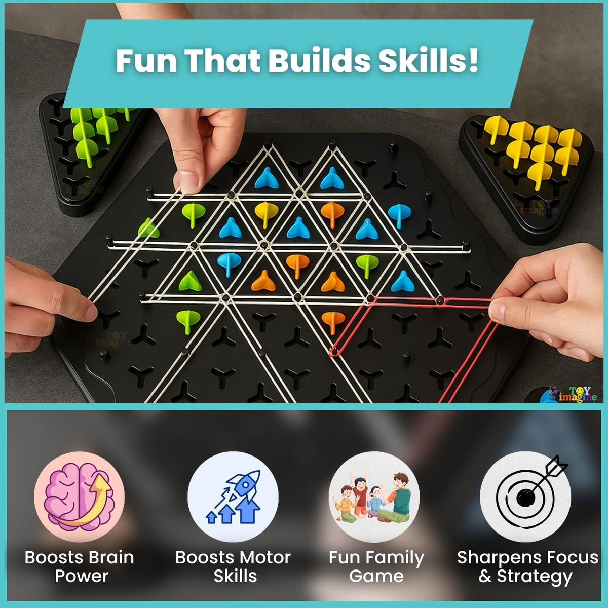 Toy Imagine Chain Triangle Chess Game Triggle