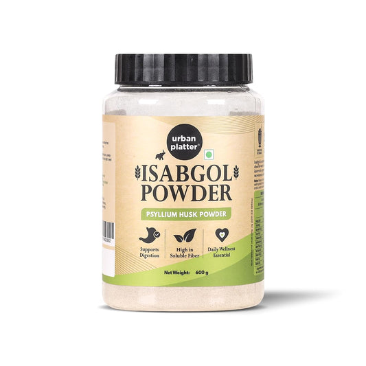 Urban Platter Isabgol Powder, 600g (Finely Milled Psyllium Husk, Rich in Dietary Fibre, Supports Digestive Health, Nature's Soluble Fibre)