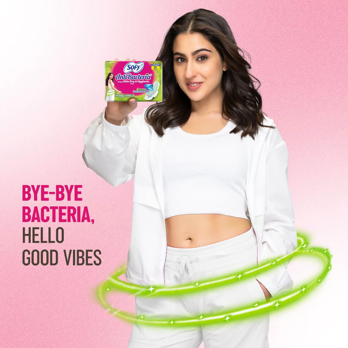 Sofy AntiBacteria XL - 290mm | 48 Count pads | For Women Sanitary Pads | Keep Skin Dry | 6 Layer Deep Absorption | Herbal Shield | Hygiene & Herbs