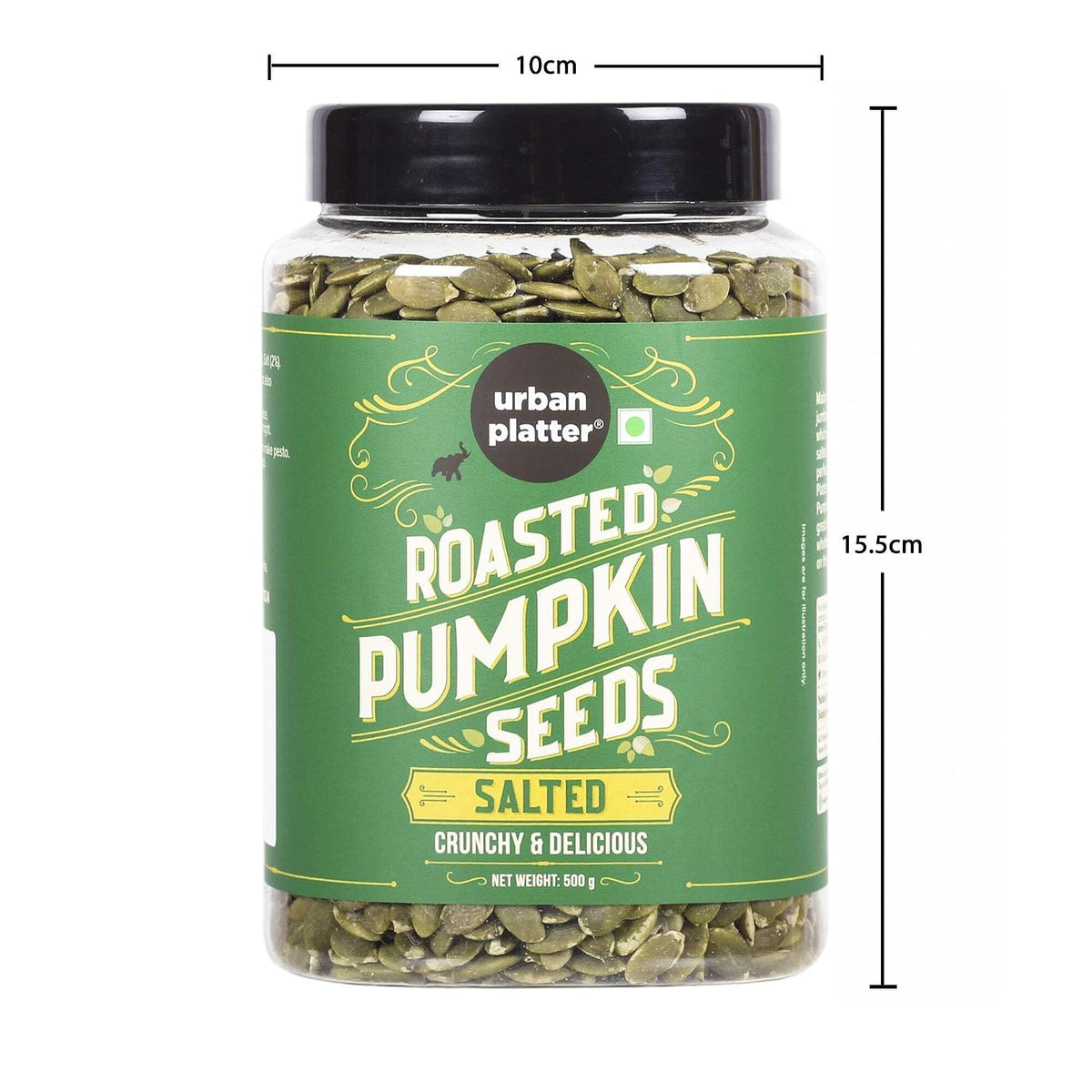 Urban Platter Roasted Pumpkin Seeds, 500g (Pepitas, Naturally Rich in Protein & Healthy Fats, Snack, Sprinkle & Bake)