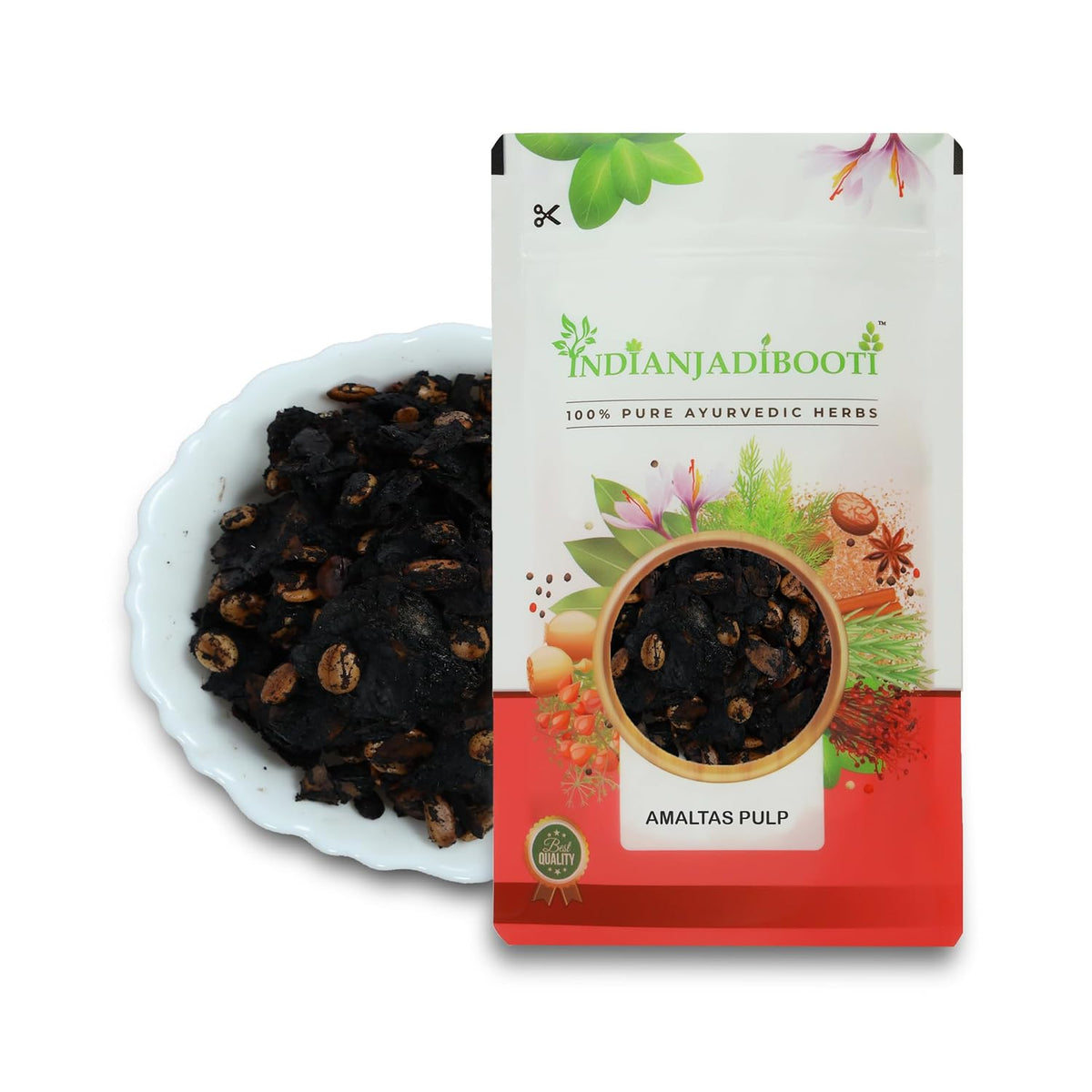 IndianJadiBooti Amaltas Pulp (100g) | Cassia Fistula/Amaltash Gudda | Aragvadha | Natural Gentle Laxative for Kids & Adults | Constipation Relief | Pure & Seedless