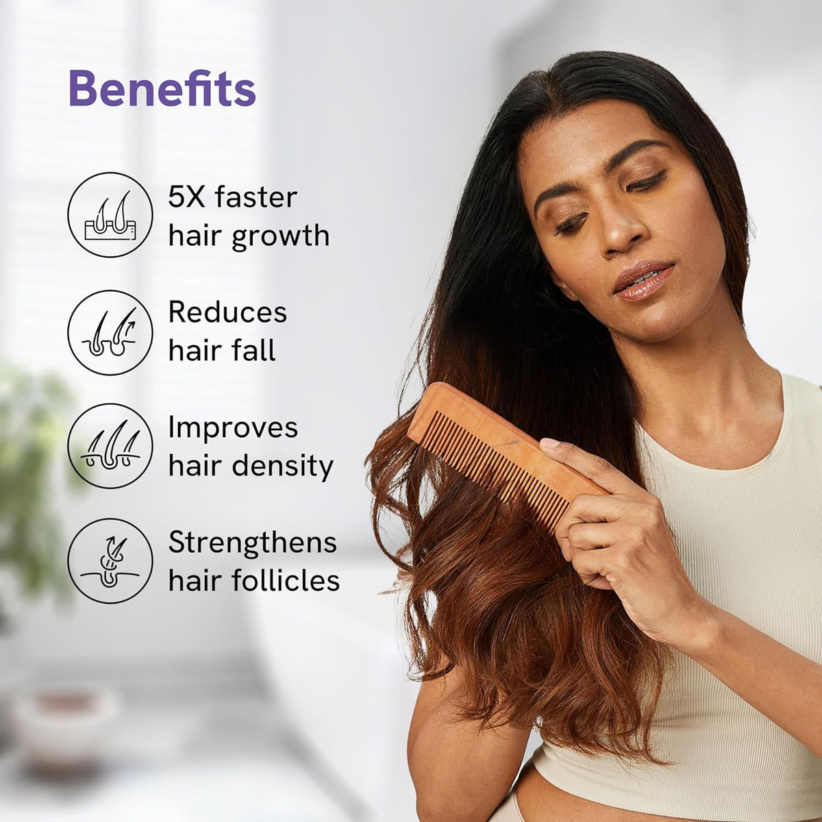 Be Bodywise Rosemary Hair Growth Roll-On Serum (25Ml) & Derma Roller,3% Redensyl,2% Aminexil & 2% Anagain For Thicker Hair Growth,0.5Mm Titanium Micro Needles For Better Follicle Stimulation - Grams