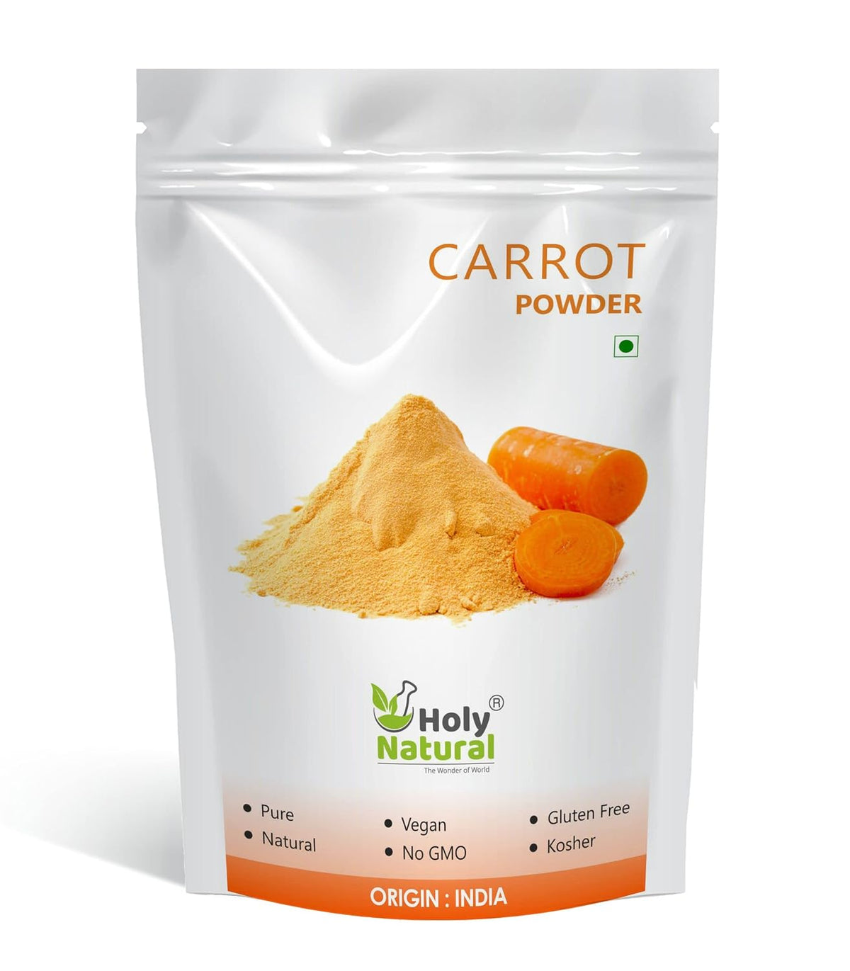 Holy Natural Carrot Powder 1kg | Supports Immunity, Eye & Skin Health | Ideal for Juice, Smoothie, Soup & Baking