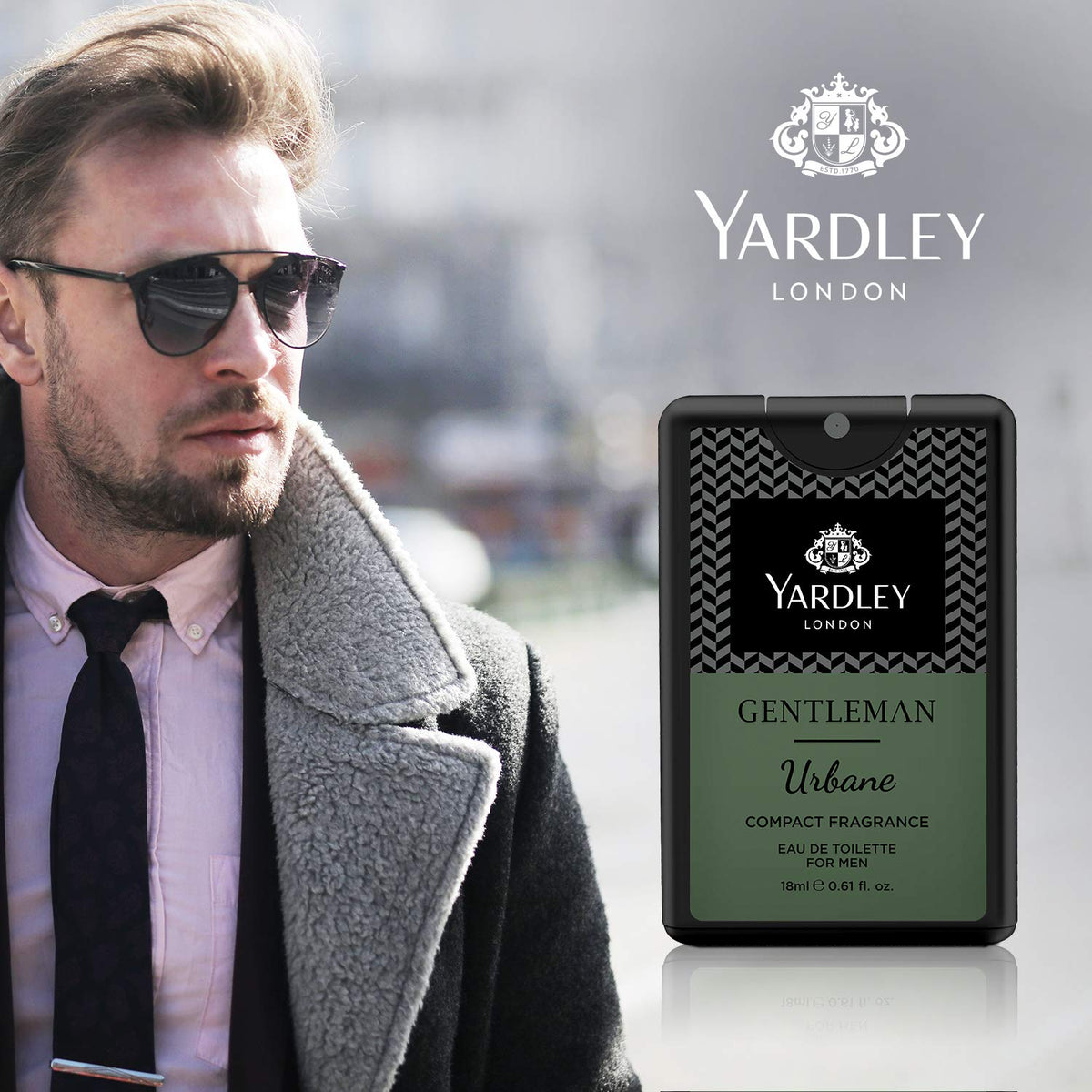 Yardley London Gentleman Urbane Compact Perfume for Men, 18ml