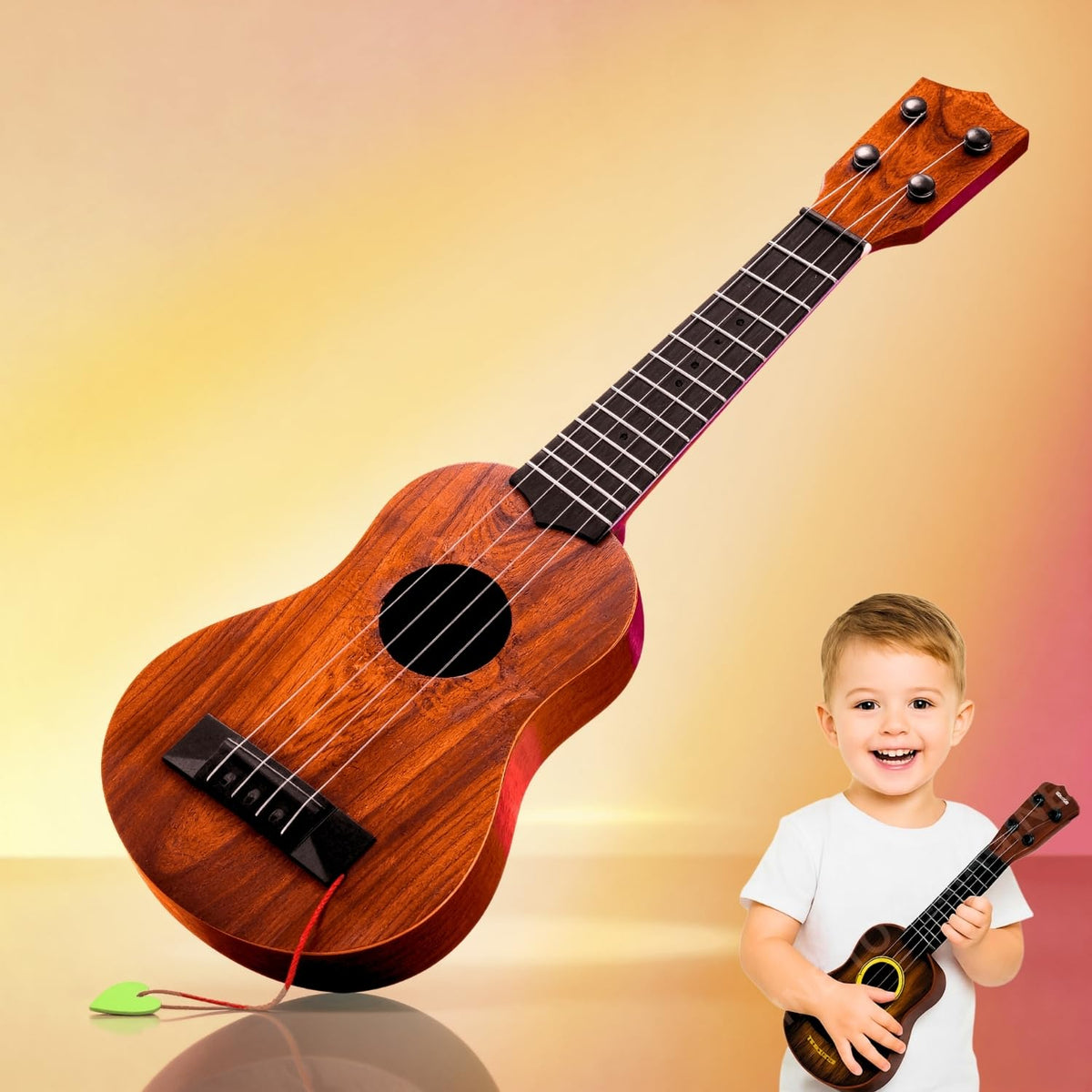 Toy Imagine Guitar for Kids, 4-String Mini Instrument