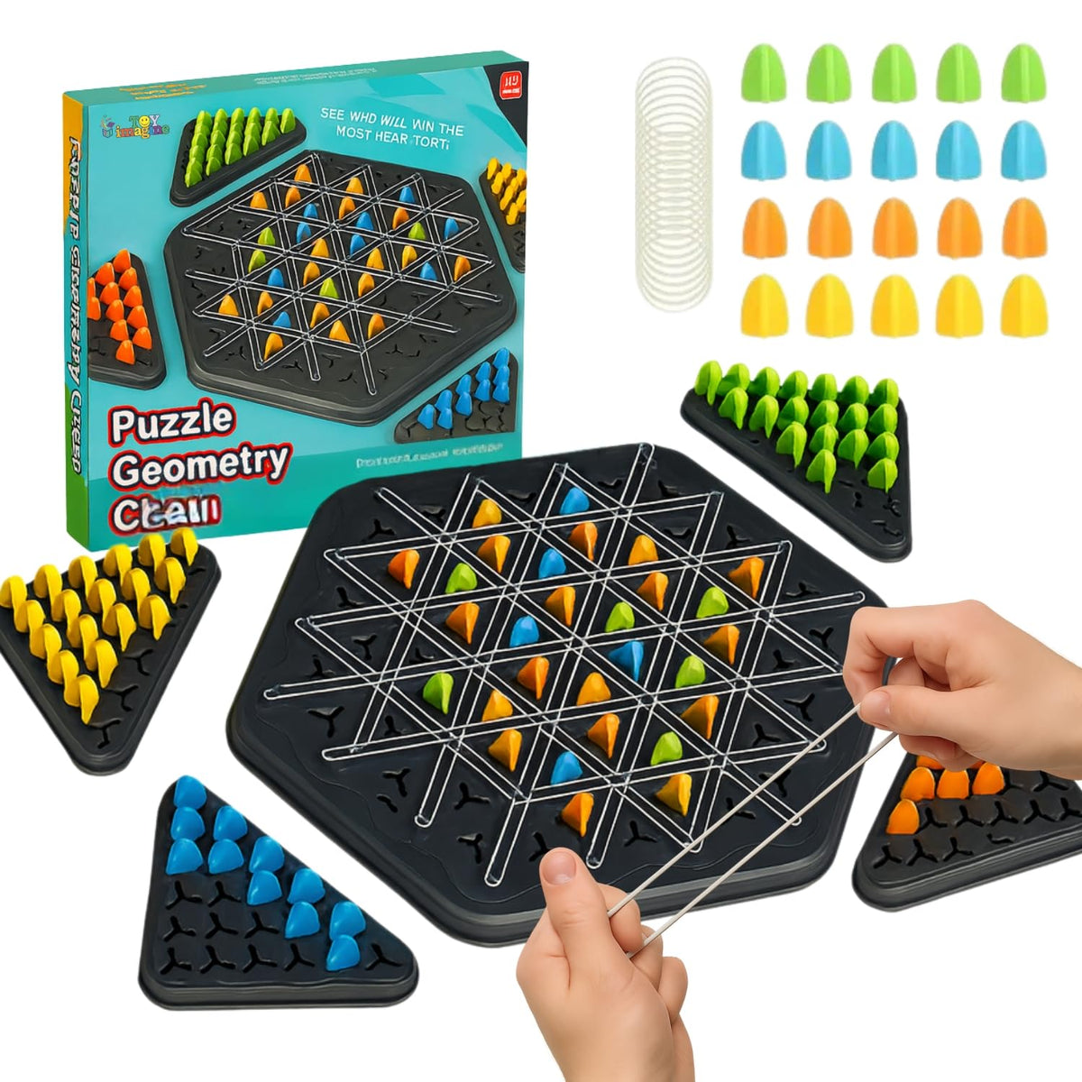 Toy Imagine Chain Triangle Chess Game Triggle