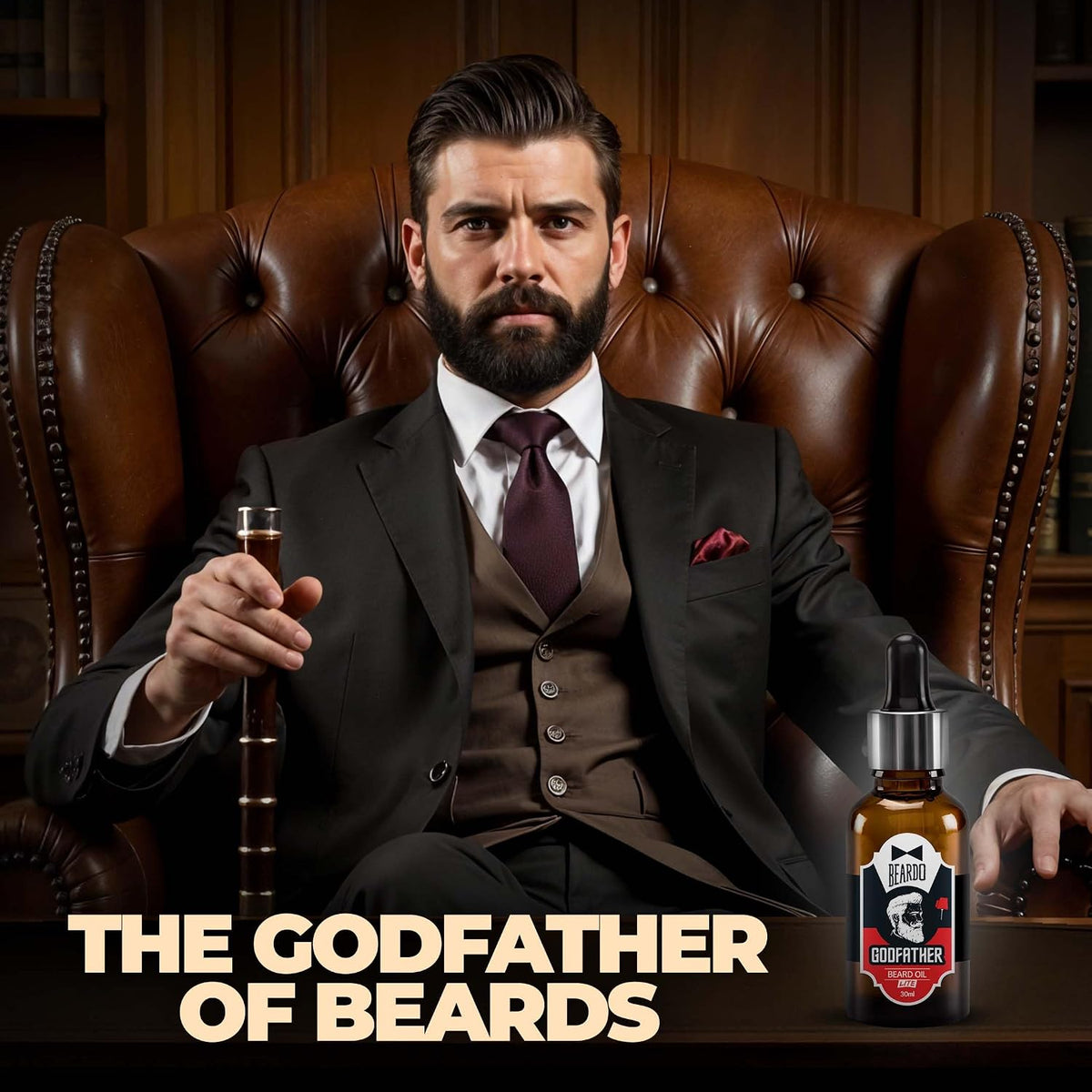 Beardo Godfather Lite Beard and Moustache Oil (30 ml x Pack of 2) | Beard Oil for men | Non-Sticky, Light; Almond Oil, Aloe vera, Vitamin E, Shiny Nourished Beards