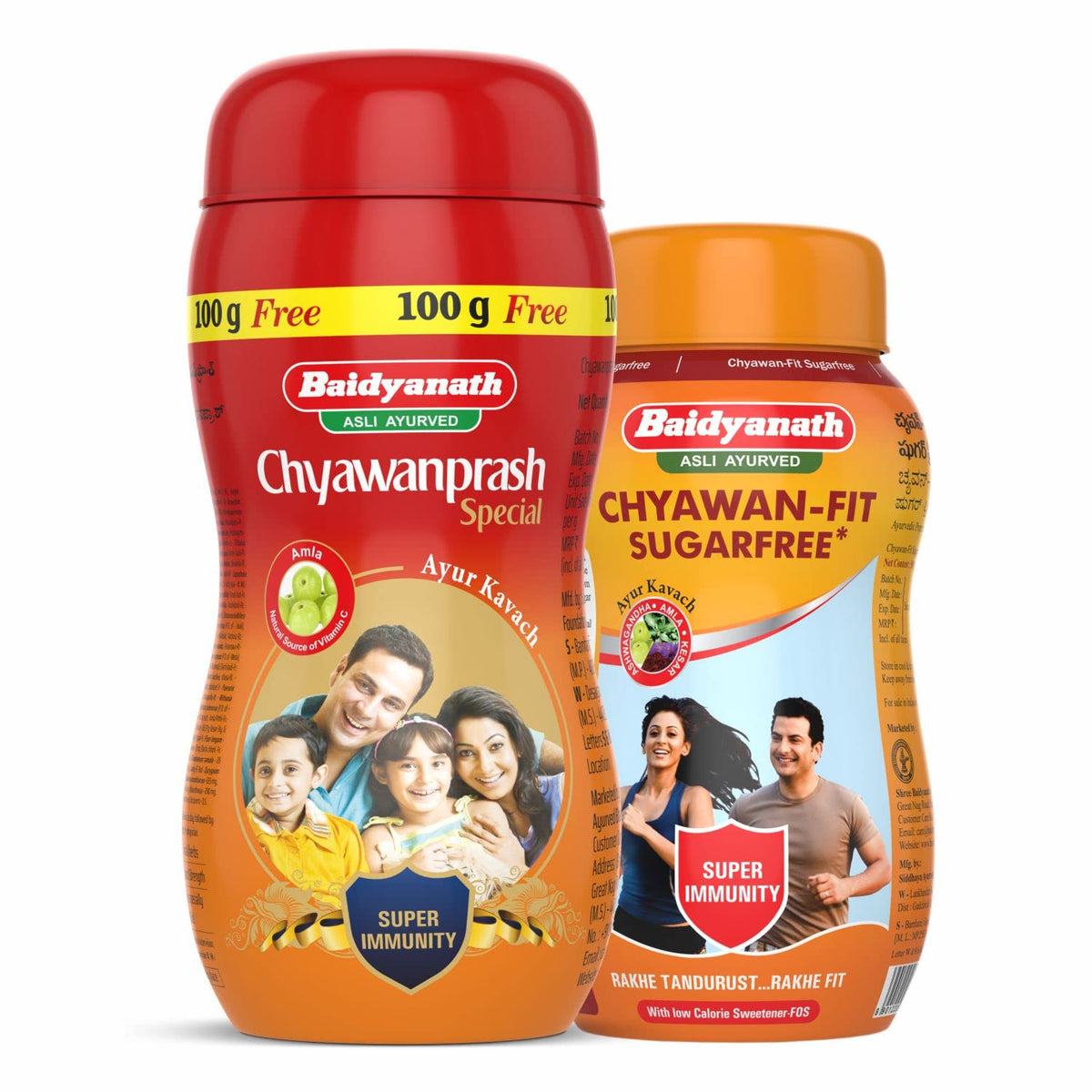 Baidyanath Asli Ayurved Chyawanprash Special 1kg & Chyawan-Fit Sugarfree 500gm (Combo Pack)