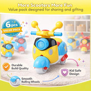 Toy Imagine Pack of 12 Mini Scooter Toy for Kids 3-12 Ages