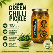 Dabur Hommade Green Chilli Pickle , 400 Gm