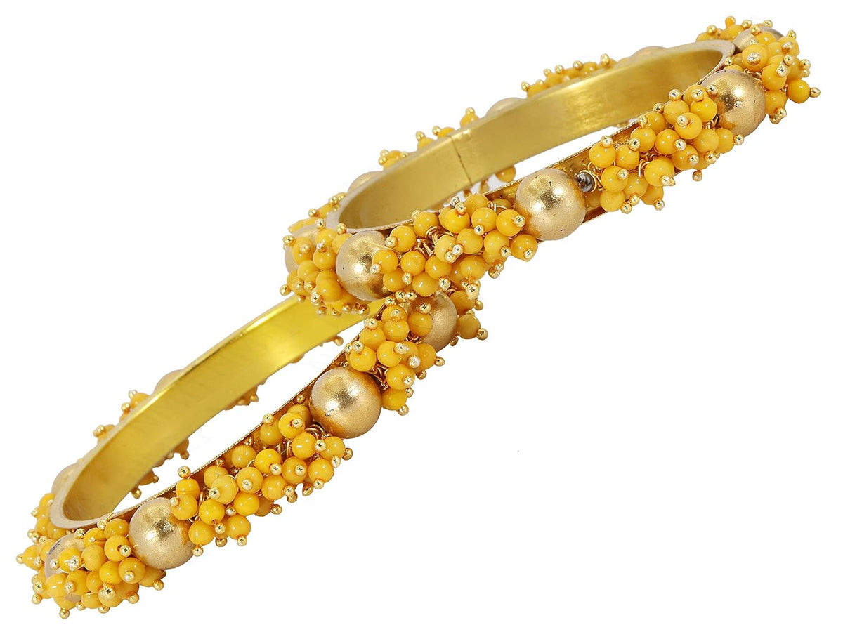 NMII Metal and Zircon Studded Kadaa set for Women/Girls