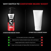 Beardo Beard Softener 50g with GodFather Beard Wash 100ml | Beard Conditioner Cream, Beard Shampoo for Men, Soft Smooth Beard Care, Men Grooming Combo (Pack of 2)