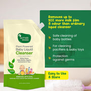 Mother Sparsh Natural Baby Liquid Cleanser 1000ml (Powered by Plants) Cleanser for Baby Bottles, Nipples, Accessories and Toys, Refill Pack