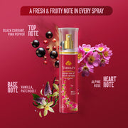 Yardley London Alpine Rose & Black Currant Fine Fragrance Mist Spray| 2X Perfume Spray For Women| 91% Naturally Derived| 135ml