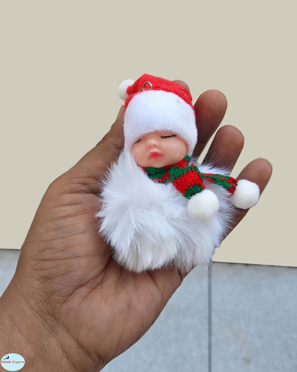 SHINDE EXPORTS Santa Multicolour Keychain Red Set for Bag
