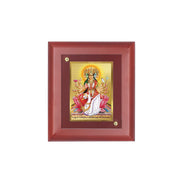 DIVINITI 24K Gold Plated Maa Gayatri Photo Frame | Premium Religious Gift & Spiritual Home Decor | MDF Gold Foil Frame for Pooja Room, Mandir, Wall & Gifting | 16 x 13.5 CM