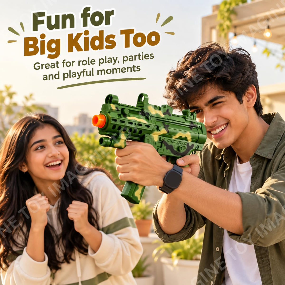 Toy Imagine Gun for Kids, Army Colour