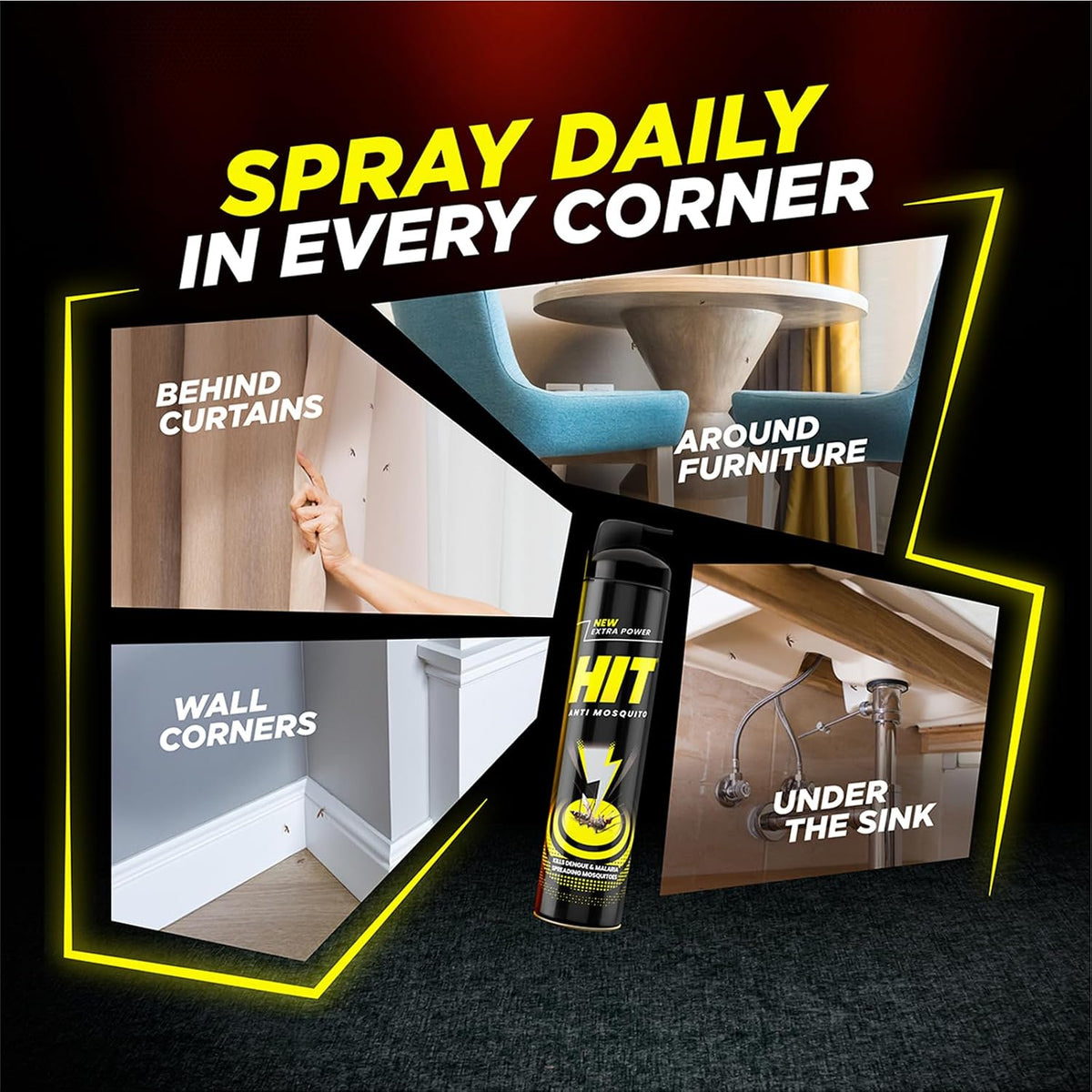 Hit Flying Insect Killer - Mosquito & Fly Killer Spray (700Ml) | Instant Kill | Protection From Dengue & Malaria, Pack Of 1