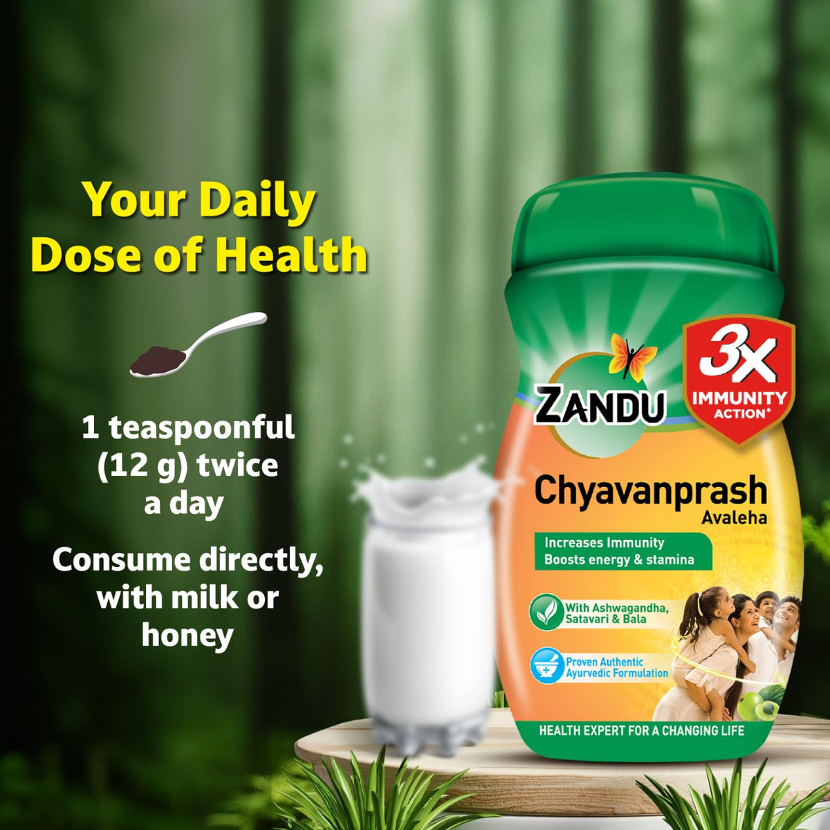 Zandu Chyawanprash Avaleha 910 g | Scientifically proven immunity booster | Boosts energy, stamina and memory | Powerful Ingredients to protect from common infections and illness | Great Taste