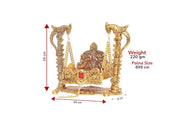 KridayKraft Metal Swing Laddu Gopal Jhula,Krishna Hindola Palana,Decorative Laddu Gopal for Temple Pooja,Showpiece Figurines,Religious Idol Gift Article...