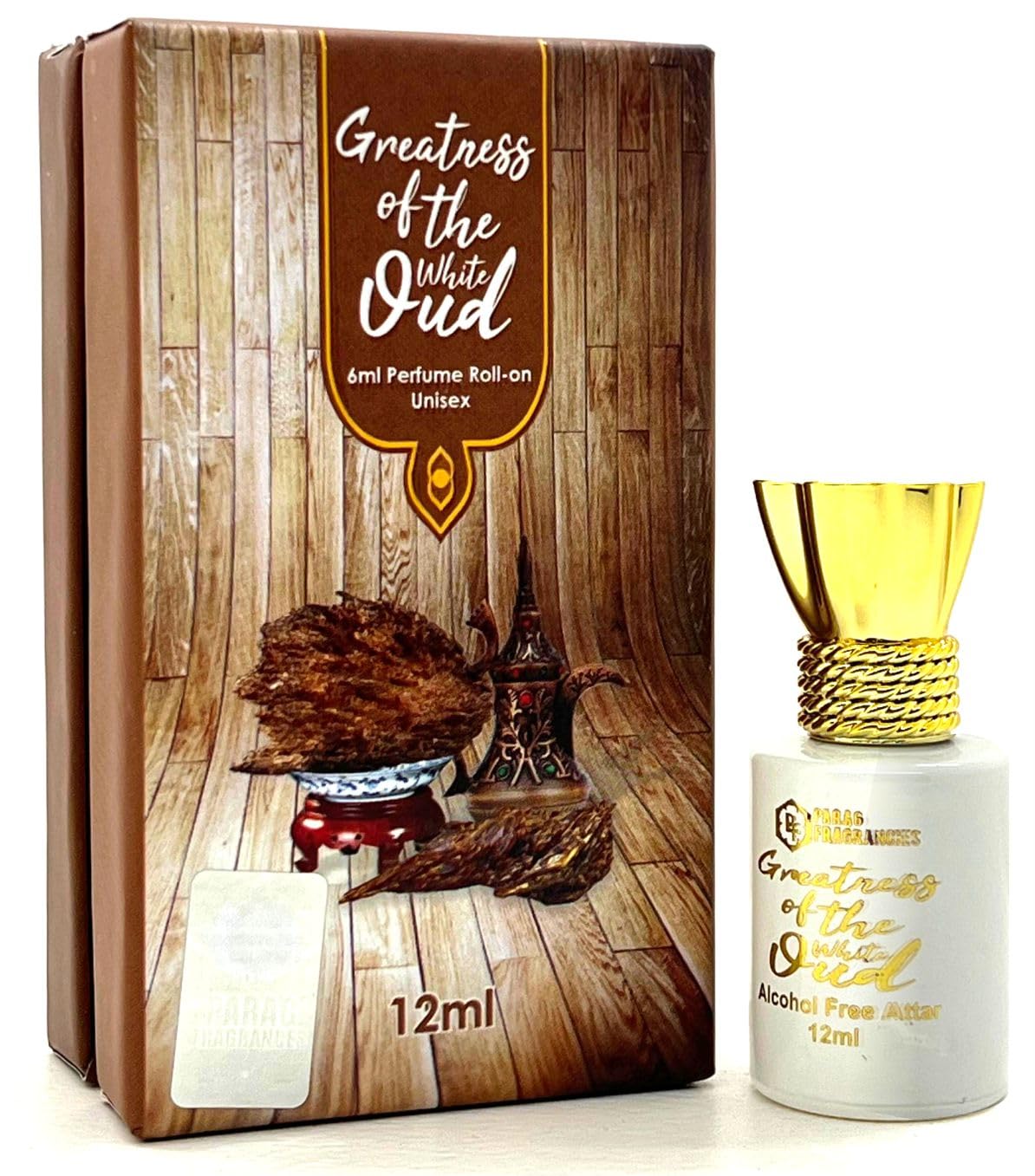 Parag fragrances Men Greatness Luxury Attars Series / 12Ml Extreme Long Lasting Attar Roll on Floral Perfume Roll-On (White Oud)
