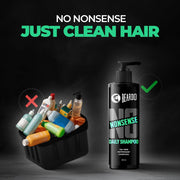 Beardo No Nonsense Daily Shampoo for Men 200ml | For Healthy, Clean Scalp | Anti-inflammatory Peppermint, Tea Tree Fights Dandruff | Activated Charcoal Detoxifies Scalp | Paraben Free | Daily Use Shampoo for Stronger, Cleaner Hair