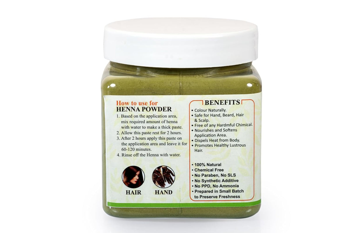 NatureVit Natural Henna Powder for Hair Colour and Growth, 250g [Jar Pack]