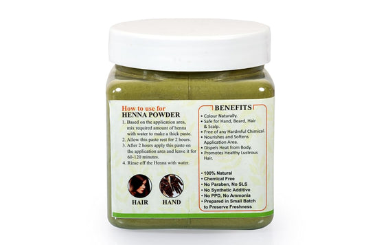 NatureVit Natural Henna Powder for Hair Colour and Growth, 250g [Jar Pack]