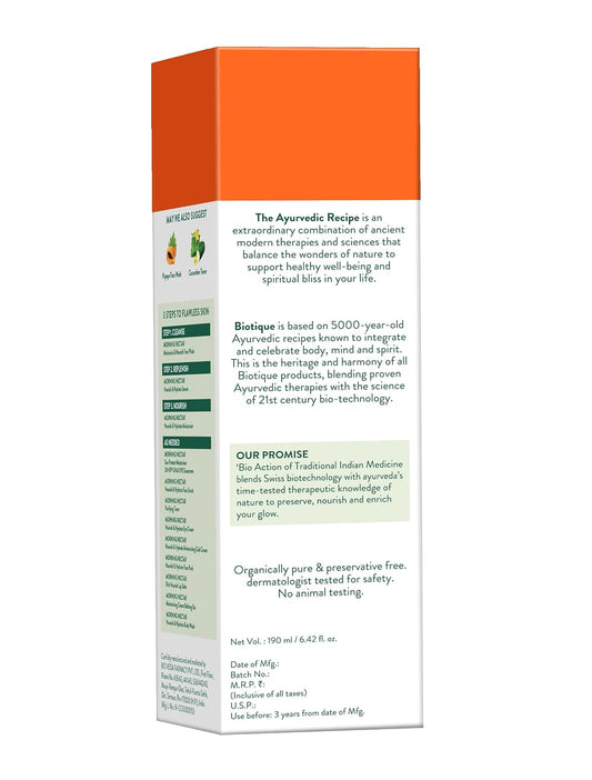 Biotique Morning Nectar Sun Protect Moisturizer SPF 30 UVA/UVB Sunscreen | Visibly Flawless Skin | Suitable for All Skin Types | 190ml