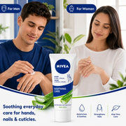 NIVEA Hand & Nail Cream Soothing Care with Aloe Vera, Moisturising Care for Dry Hands, Nails & Cuticles, 75 ml