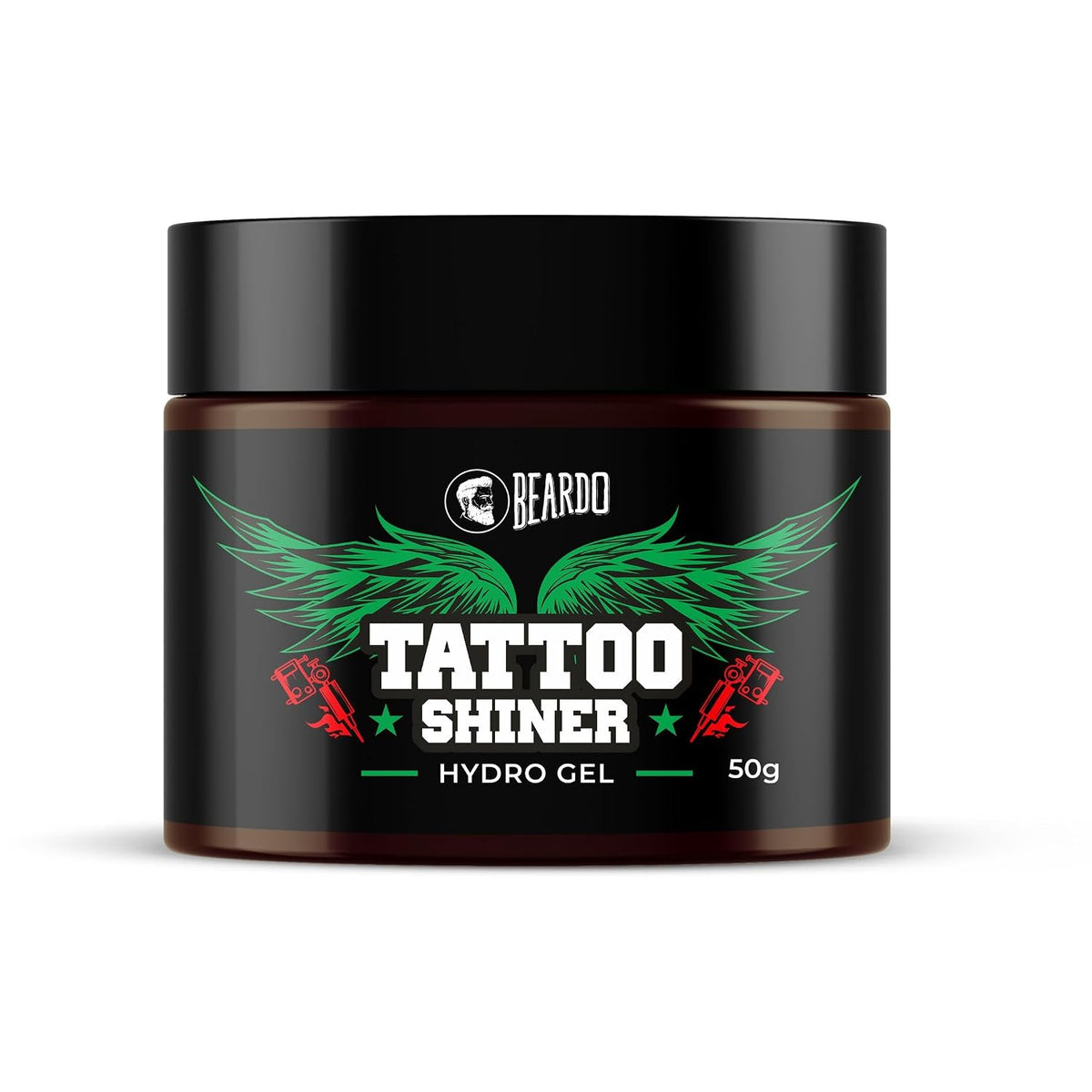 Beardo Tattoo Shiner Gel, 50g | Hydro Gel Heals & Maintains Tattoo Ink | Tattoo Gel for Men with Almond Oil & Turmeric Extract | Brightens & Shines Tatoo for Men