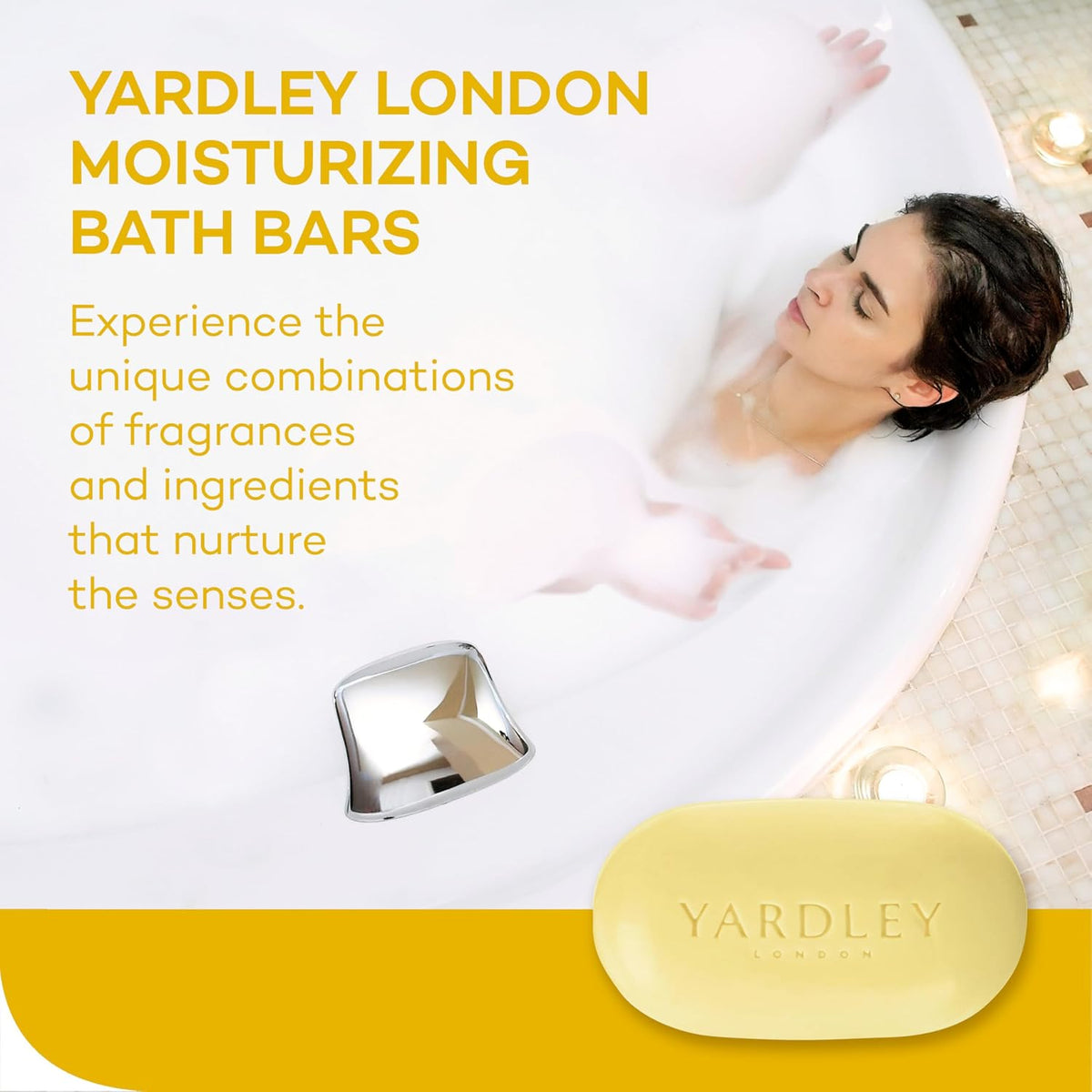 Yardley Lemon Verbena With Shea Butter Bar Soap, 4.25 Ounce