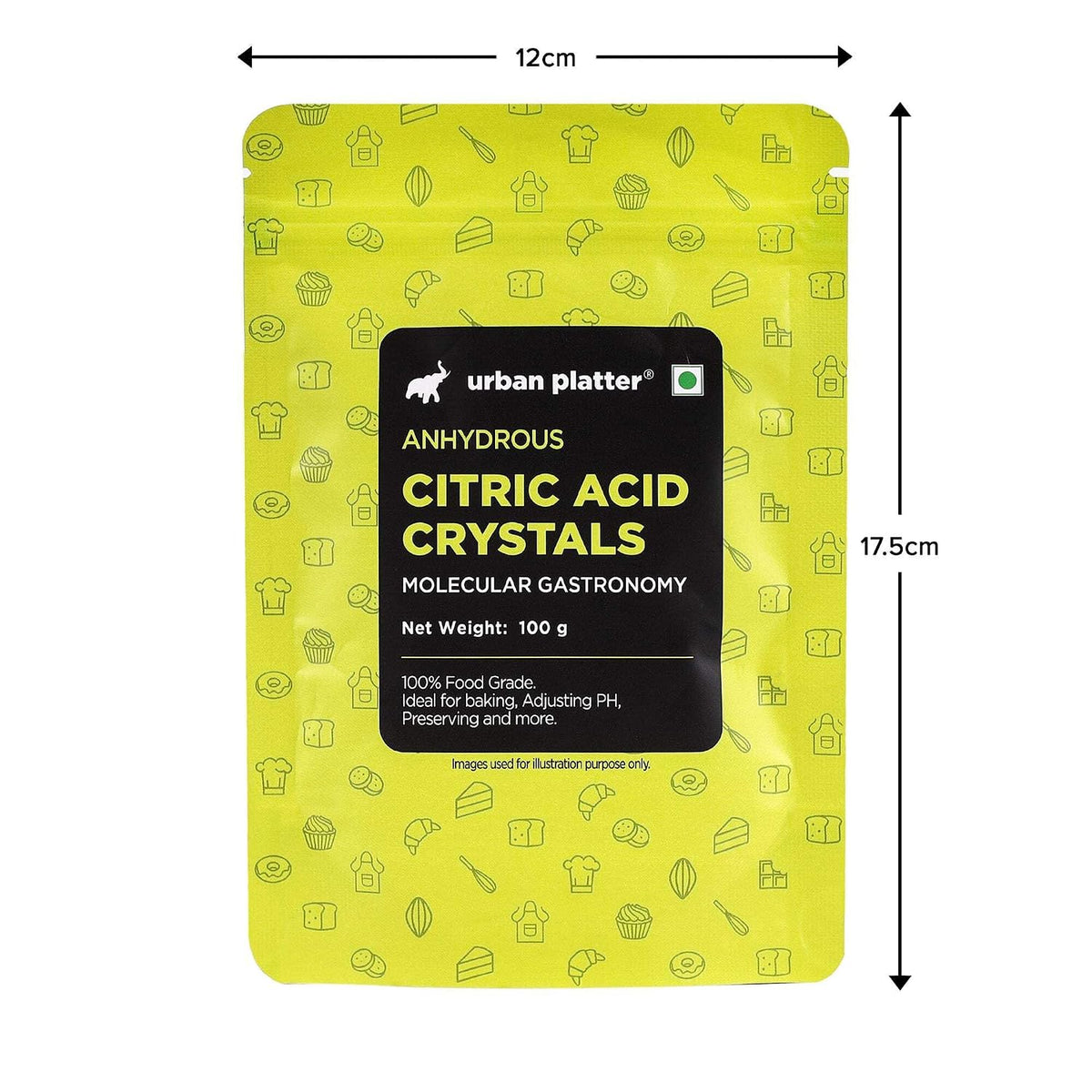 urban platter Pure Citric Acid Crystals Powder, 100 Grams