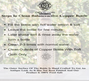 DSH Copper Bottles for 1 Litre Printed with Art Work, Travelling Purpose Bottles, Yoga Ayurveda Healing, 1000 ML (Design SM 16)