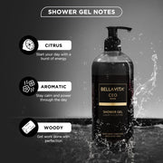 Bella Vita Luxury CEO MAN Body Wash Refreshing Shower Gel for Deep Cleansing, Refreshing, Hydrating & Moisturising Skin with Aloe Vera Gel, 500 Ml