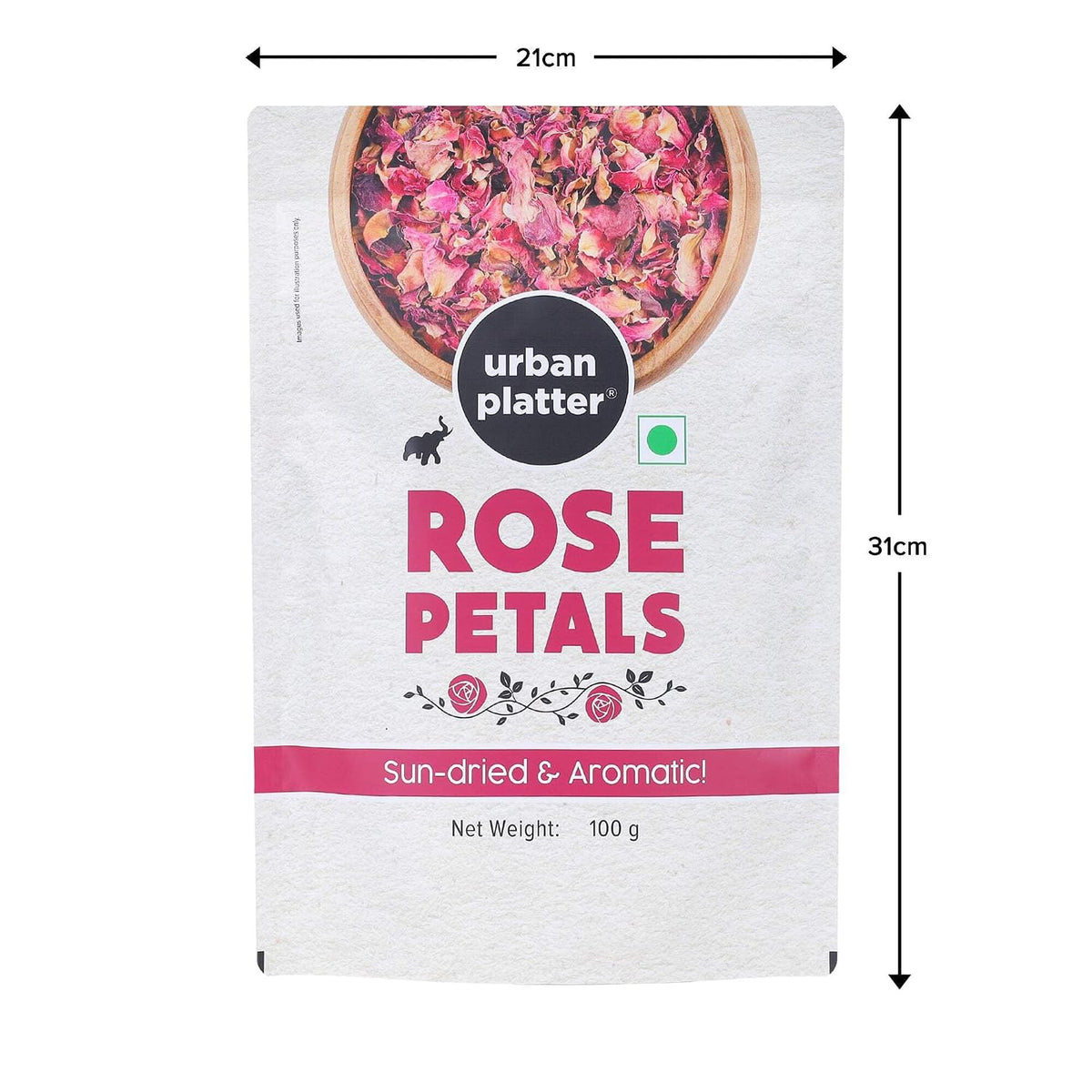 Urban Platter Sun Dried Rose Petals, 100 g