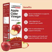Baidyanath Asli Ayurved Apple Cider Vinegar - 500ml | Mother of Vinegar – Red Himalayan Apples | Healthy Skin & Hair - Raw, Unfiltered & Unpasteurized | 100% Pure