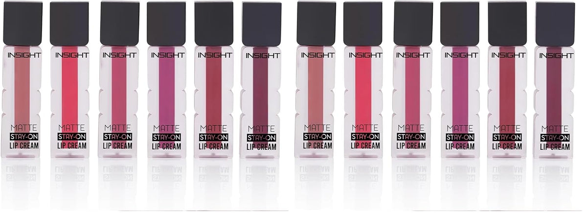 INSIGHT Matte Stay-On Lip Cream - Set A | Lightweight, Long-Lasting, Quick-Dry Formula with Soft Velvety Finish - 21g (Pack of 2)