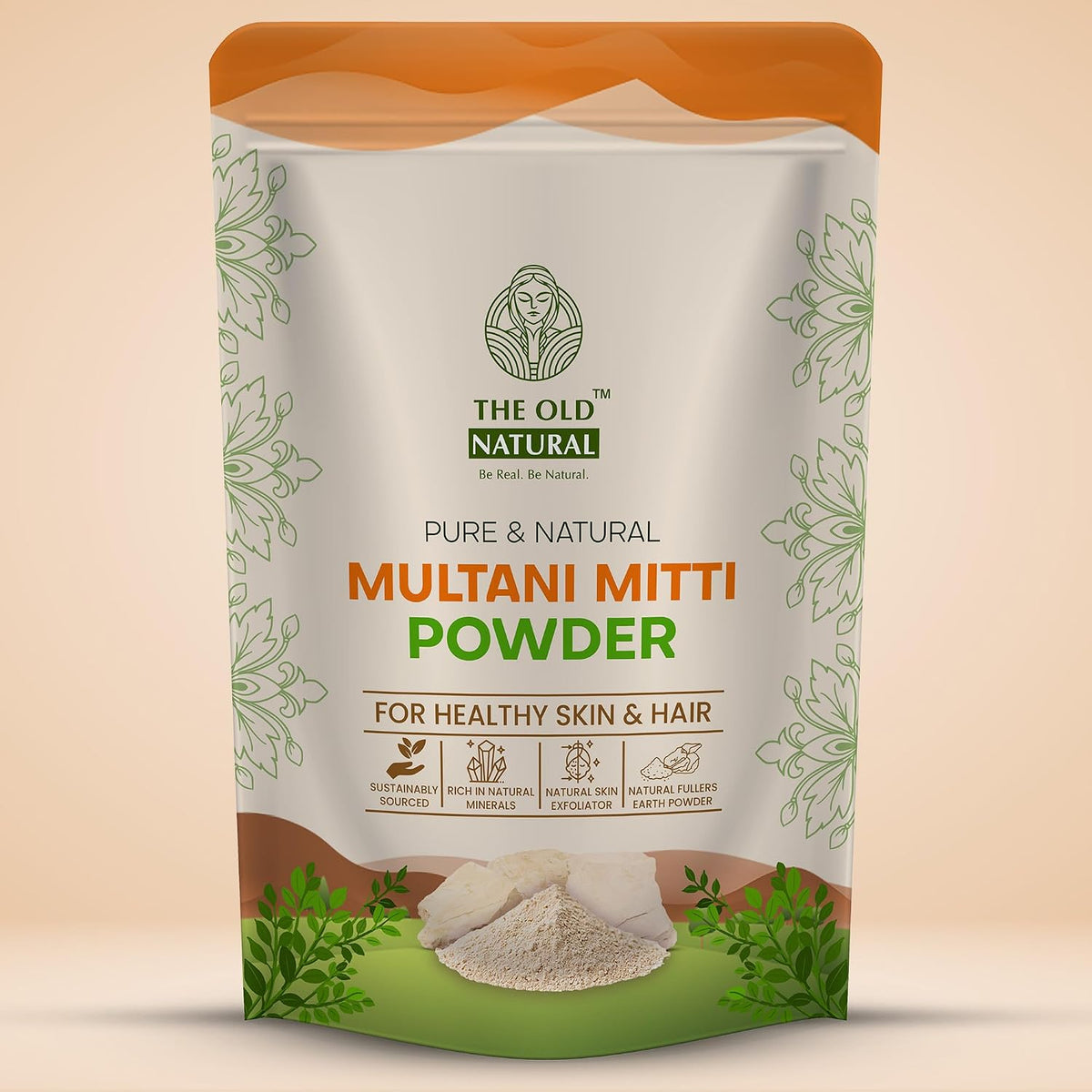 The Old Natural Sandalwood Powder & Multani Mitti Combo (200g Each), 100% Pure & Natural Chandan + Fuller’s Earth, Face Pack for Glowing Skin, Oil Control, Acne Care, Deep Cleansing, Skin & Hair Care