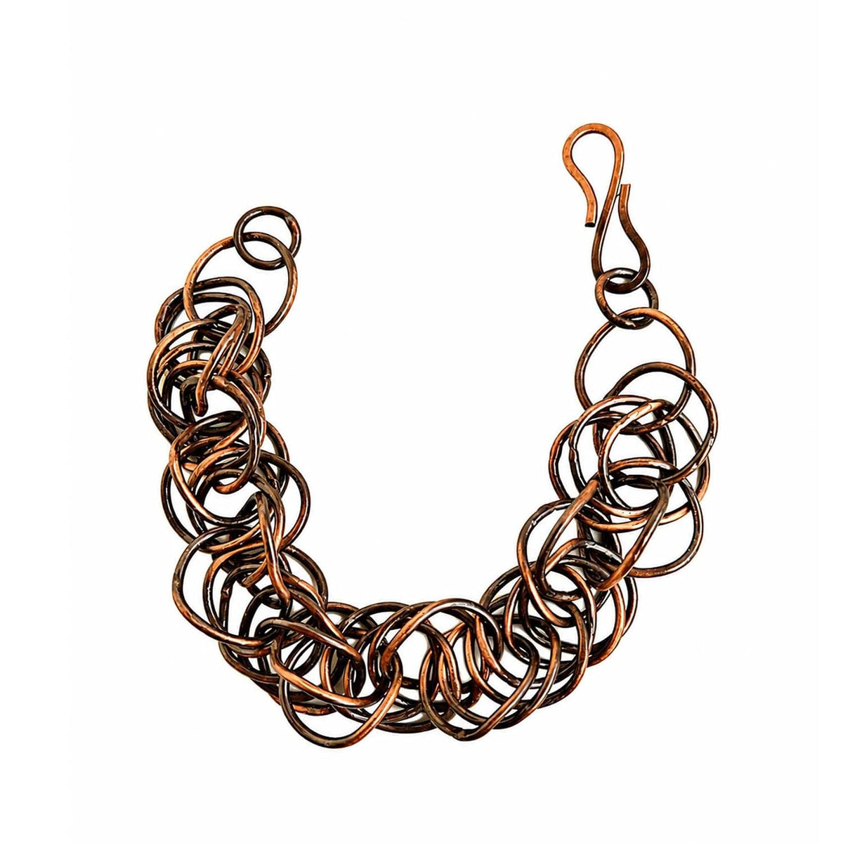 SHINDE EXPORTS Pure Copper Link Chain Bracelet Unisex S Hook 8.5 Inch