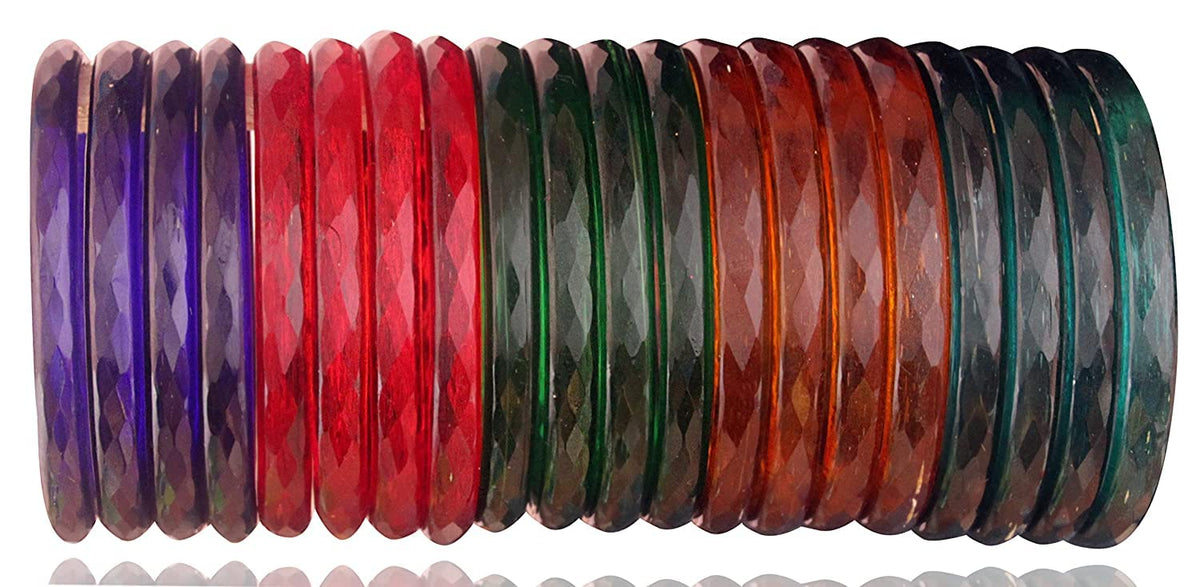NMII Glass Bangles Set for Women & Girls