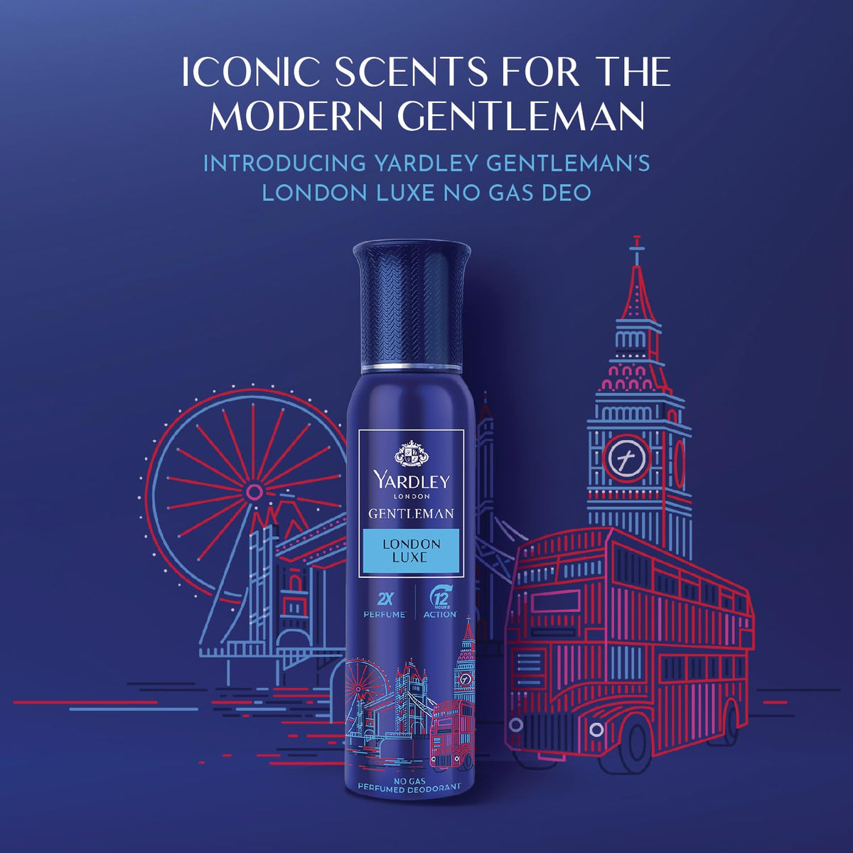 Yardley London Liquid Gentleman Luxe No Gas Perfumed Lemon Deodorant | No Gas Deo For Men| 2X Perfume | 12 Hours Action | 120Ml