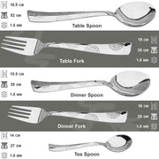Parage 6 Pieces Stainless Steel Tea Spoons,14 cm Long, Premium Spoons Set for Home & Kitchen, Luxury Dinning Tableware Cutlery Set Gift for House Warming,6 Small Spoon, Silver Moonpress Design