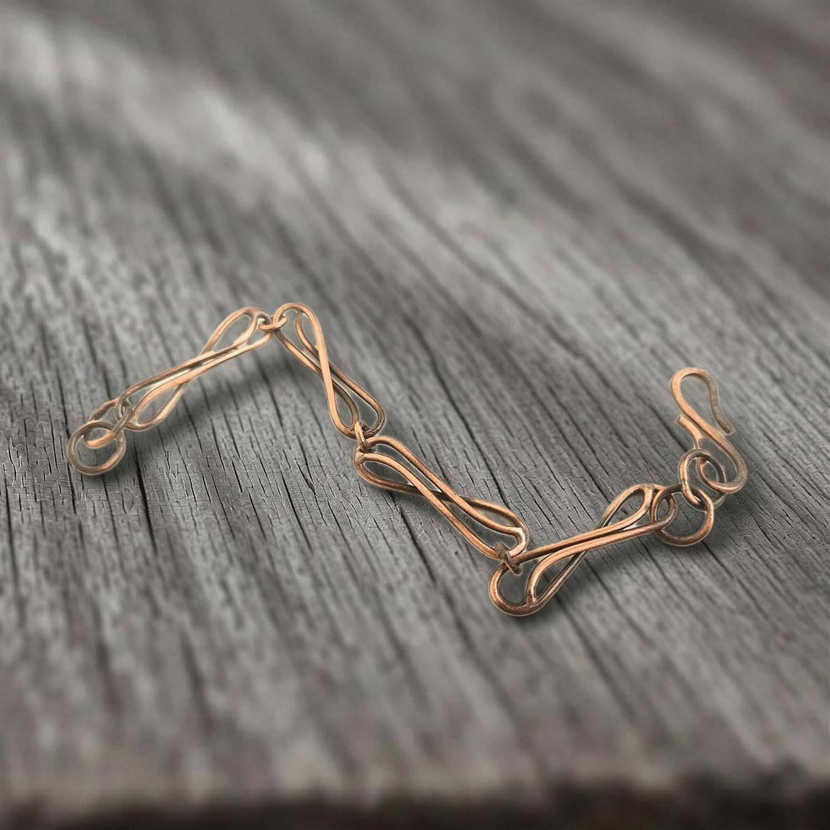 SHINDE EXPORTS Pure Copper Link Chain Bracelet Unisex S Hook 8.5 Inch