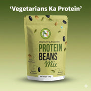 NatureVit Roasted Protein Beans Mix, 100g | High Protein Healthy Snack | Crunchy Roasted Bean Mix | Vegan Fiber-Rich Superfood