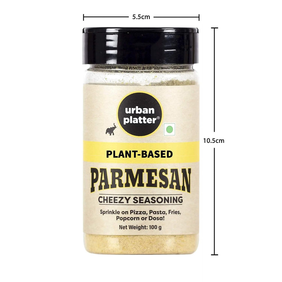 Urban Platter Parmesan Style Seasoning, 100g (Savoury Umami Sprinkle | Clean-Label | Ideal for Pasta, Salads, Snacks)