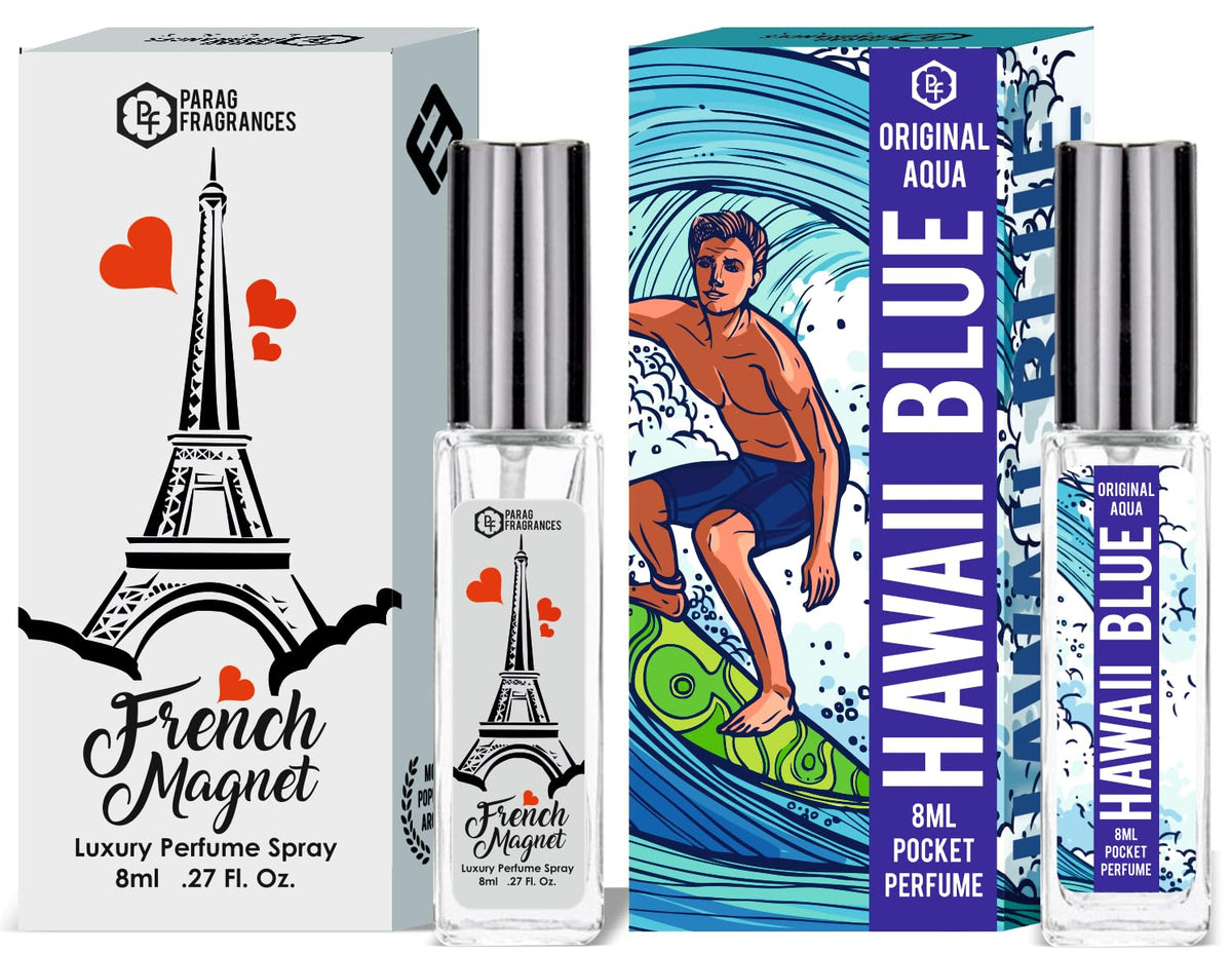 Parag Fragrances Combo Pack of Long Lasting Attar Perfume 8ml x 3 pc Total 24ml Perfume Spray For Men and Women (Mysore Sandal/Jasmine/Ruh Gulab)